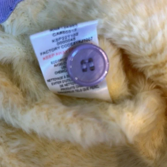 NWT For Love & Lemons Sheila Yellow & Purple Fuzzy Cropped Cardigan Size Small - Picture 9 of 10